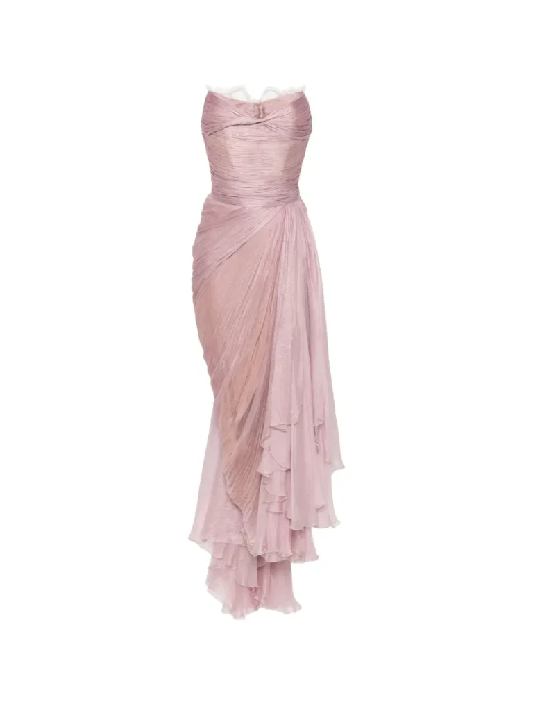 Jolie X Lace-trimmed Draped Maxi Dress Full Size Image 2