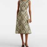 Embellished Cotton-blend Jacquard Midi Dress Thumbnail 1