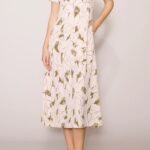 Floral V-neck Midi Dress Thumbnail 3