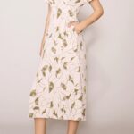 Floral V-neck Midi Dress Thumbnail 4