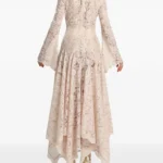 Capri Lace Flared-sleeve Asymmetric Dress Thumbnail 3