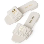 Matelasse Nappa Leather Slides Thumbnail 3