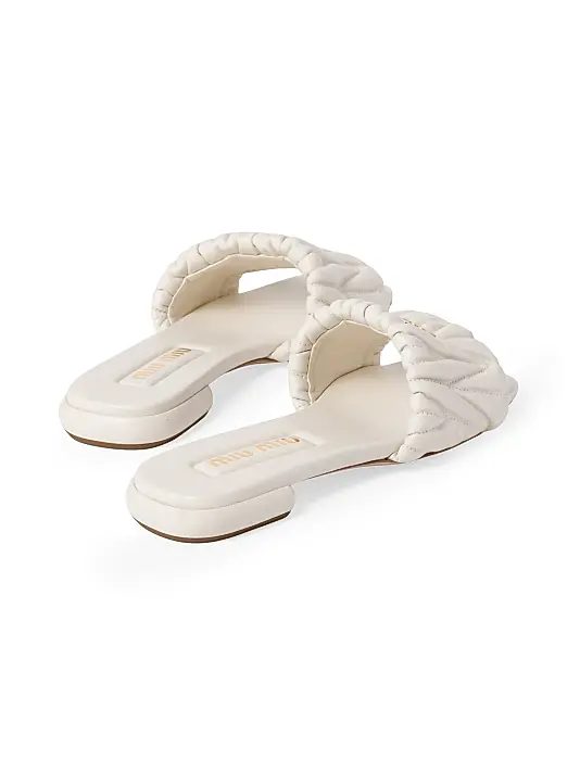 Matelasse Nappa Leather Slides Full Size Image 2