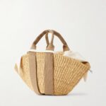 Sophie Mini Webbing-trimmed Woven Straw Tote Thumbnail 2