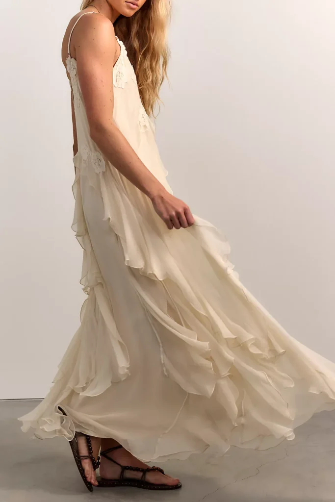 Floating Angel Chiffon Maxi Dress Full Size Image 3