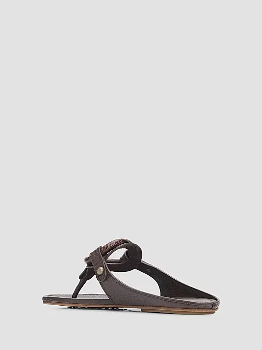 Pattie Wood O-ring Leather Sandals Full Size Image 2