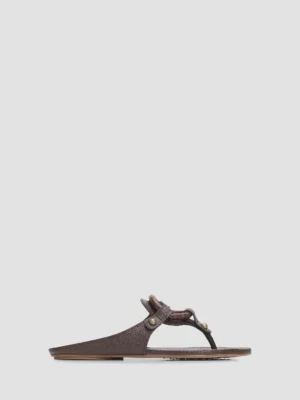  Pattie Wood O-ring Leather Sandals