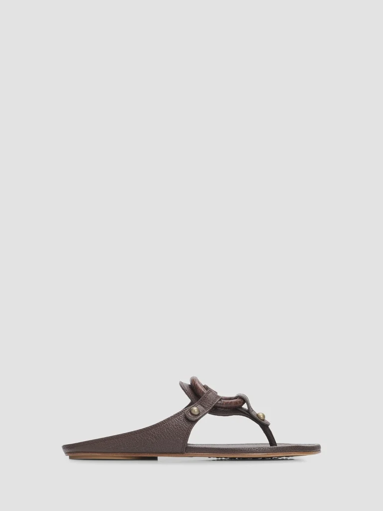 Pattie Wood O-ring Leather Sandals Full Size Image 1