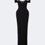 Oscar Off-shoulder Crepe Corset Gown Thumbnail 5
