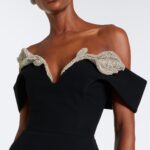Oscar Off-shoulder Crepe Corset Gown Thumbnail 2