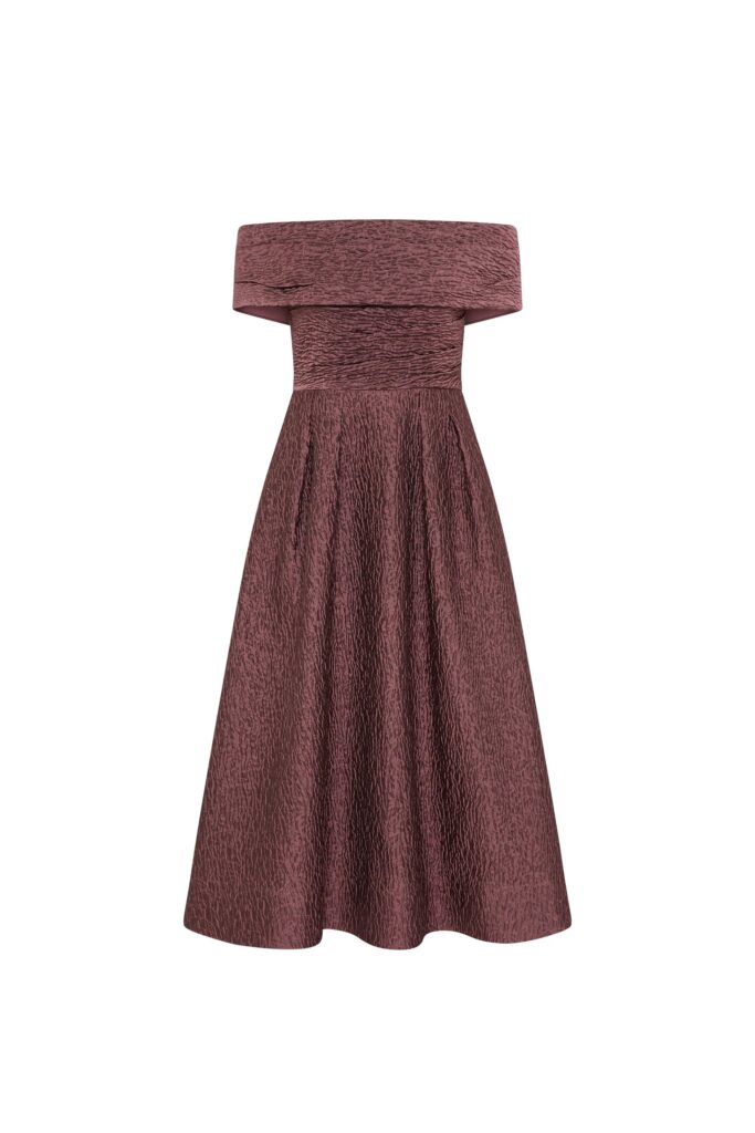 Adalyn Off-the-shoulder Midi Dress Full Size Image 4