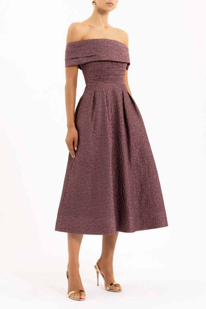 Adalyn Off-the-shoulder Midi Dress Full Size Image 5
