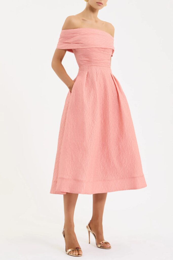 Adalyn Off-the-shoulder Midi Dress Full Size Image 5
