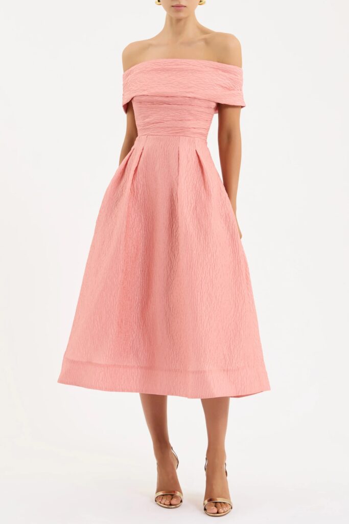 Adalyn Off-the-shoulder Midi Dress Full Size Image 1