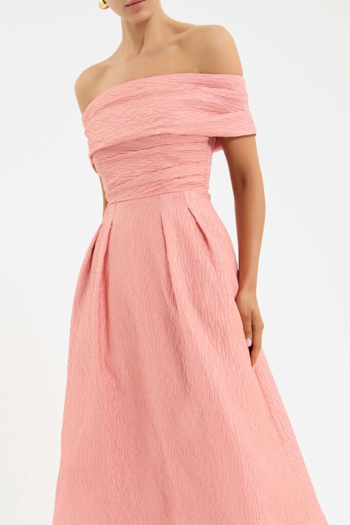 Adalyn Off-the-shoulder Midi Dress Full Size Image 3