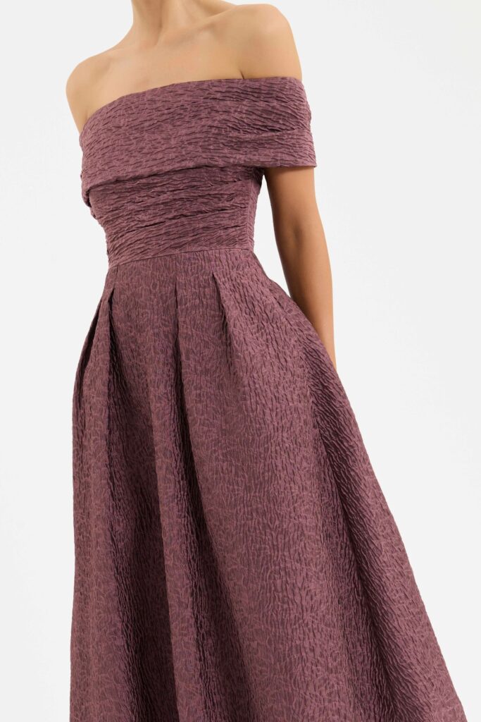 Adalyn Off-the-shoulder Midi Dress Full Size Image 2
