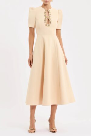 REBECCA VALLANCE Alexandrite Short Sleeve Midi Dress