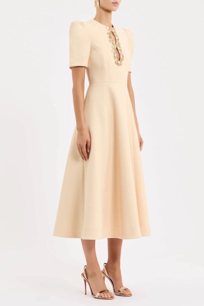 Alexandrite Short Sleeve Midi Dress Full Size Image 5