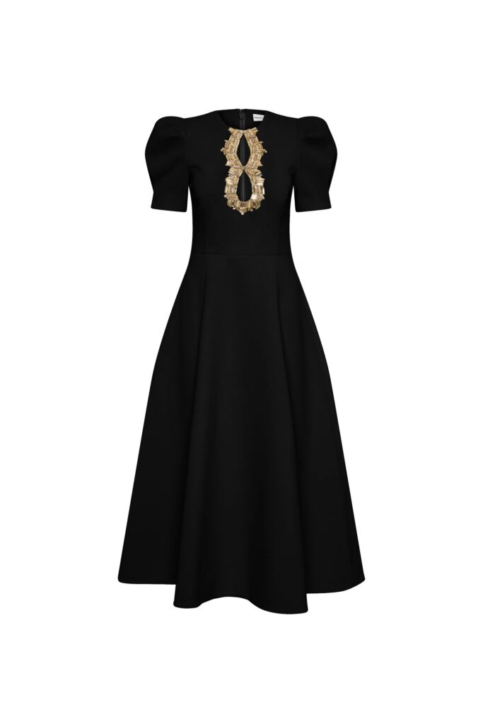 Alexandrite Short Sleeve Midi Dress Full Size Image 5