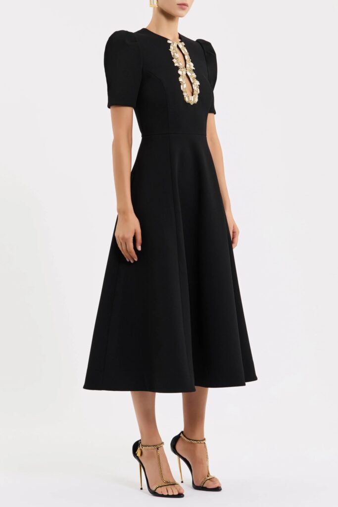 Alexandrite Short Sleeve Midi Dress Full Size Image 2