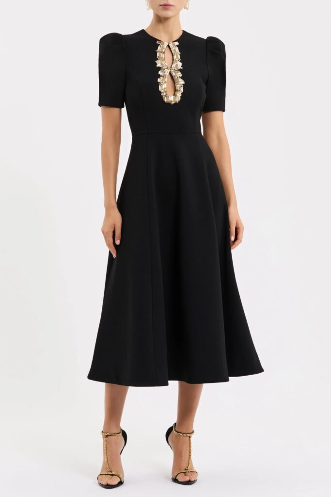 Alexandrite Short Sleeve Midi Dress Full Size Image 1