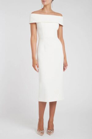 REBECCA VALLANCE Amore Off-the-shoulder Midi