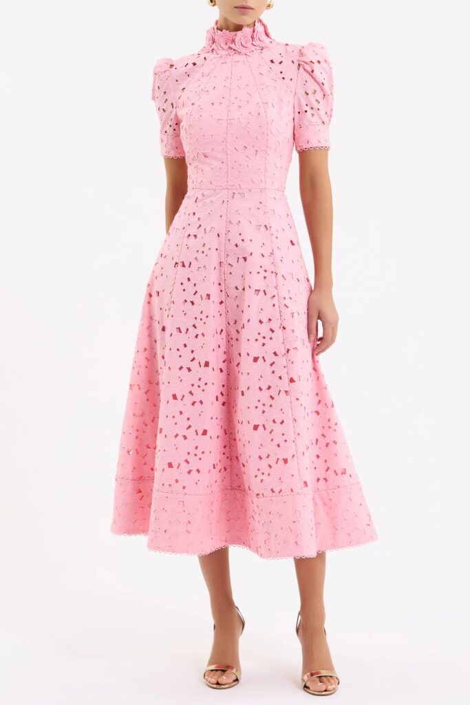 Kitsu Short Sleeve Midi Dress Full Size Image 1