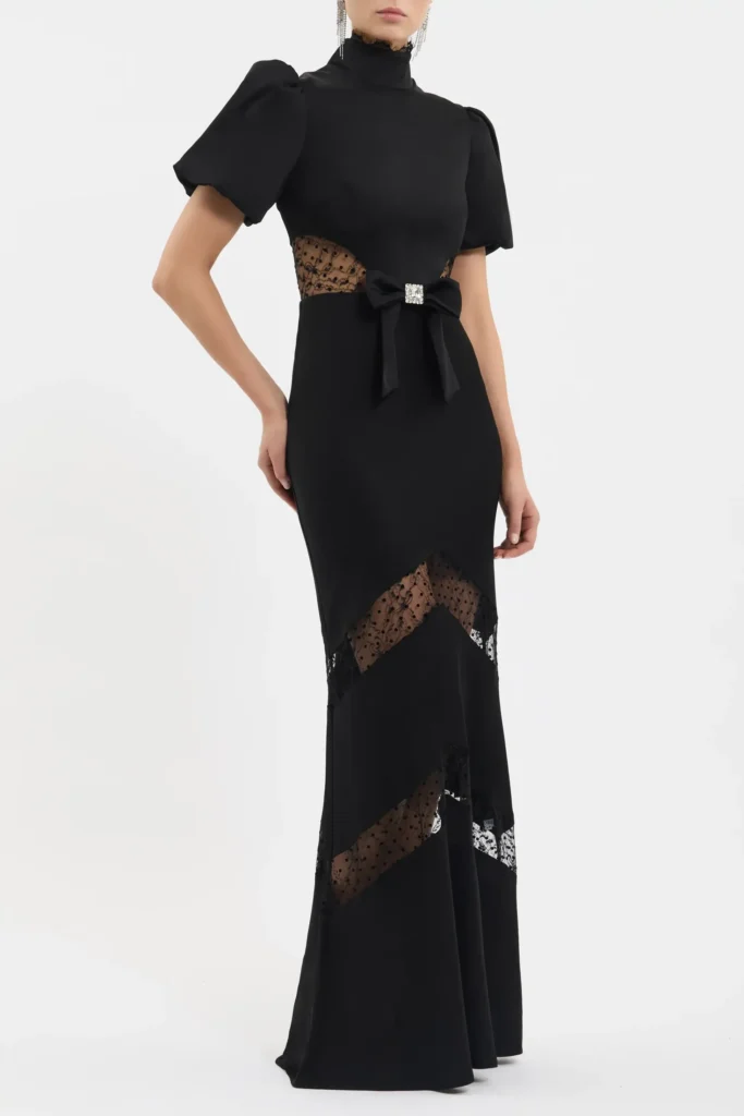 Noire Short Sleeve Gown Full Size Image 2