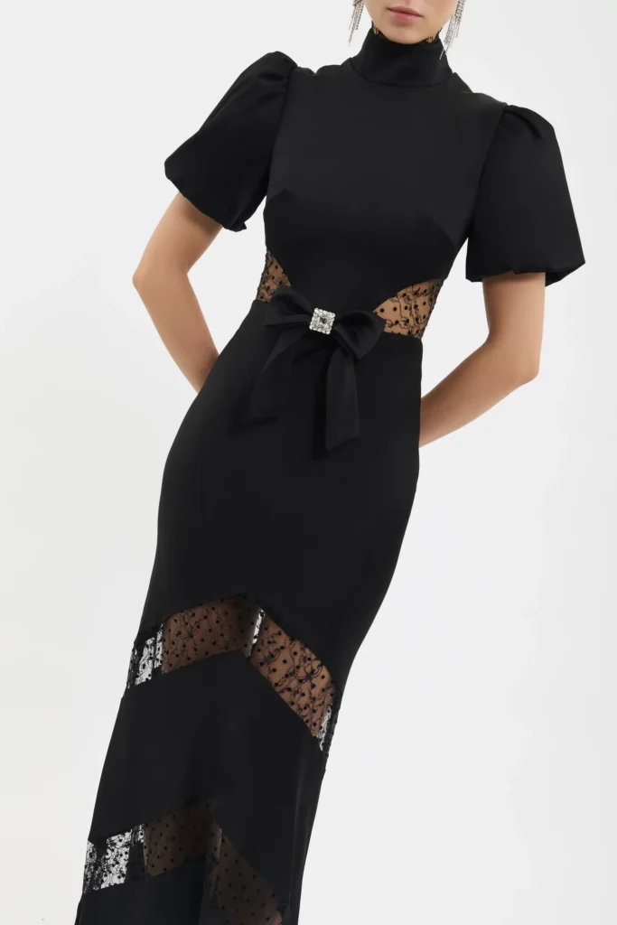 Noire Short Sleeve Gown Full Size Image 3