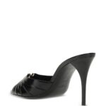 Babylone Ruched Leather Sandals Thumbnail 2