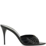 Babylone Ruched Leather Sandals Thumbnail 1
