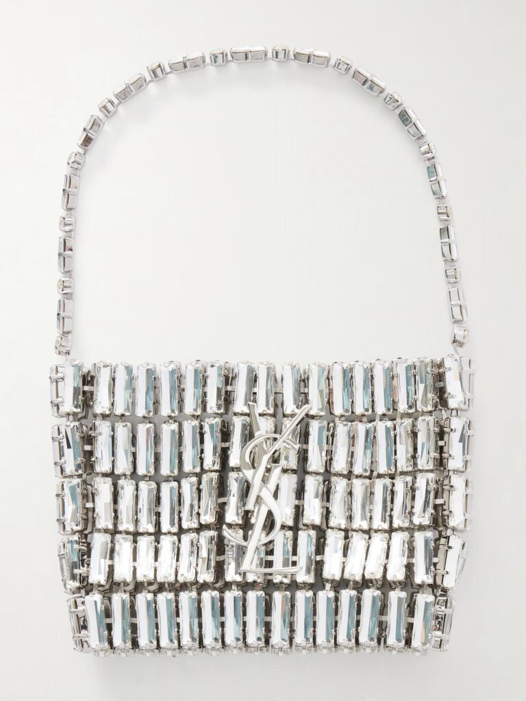 Evening Micro Crystal-embellished Chainmail Shoulder Bag Full Size Image 1