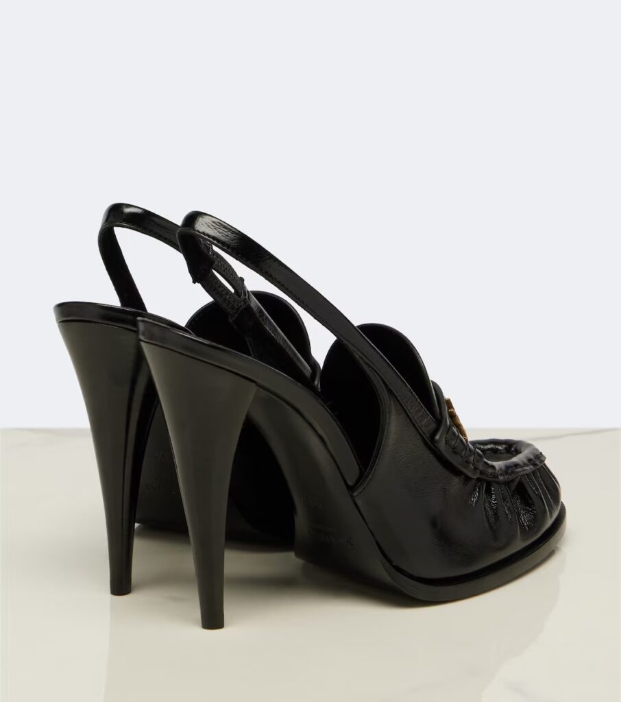 Le Loafer Leather Slingback Pumps Full Size Image 2