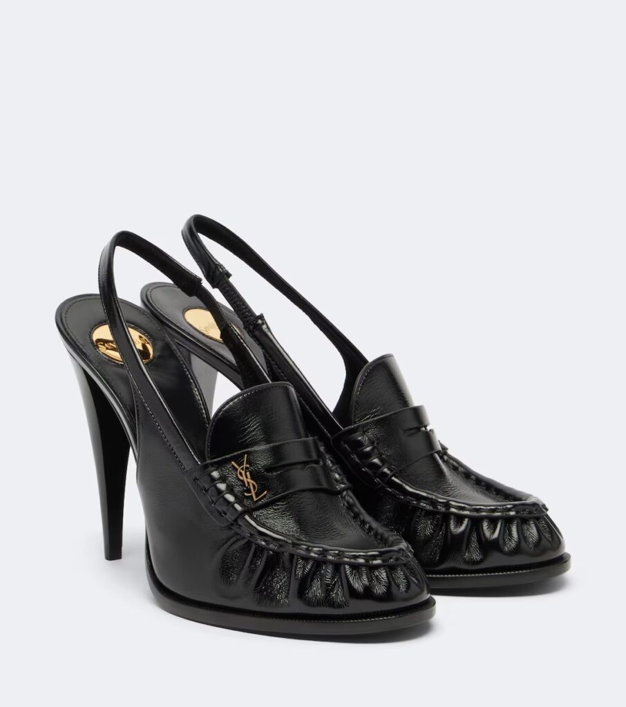 Le Loafer Leather Slingback Pumps Full Size Image 3