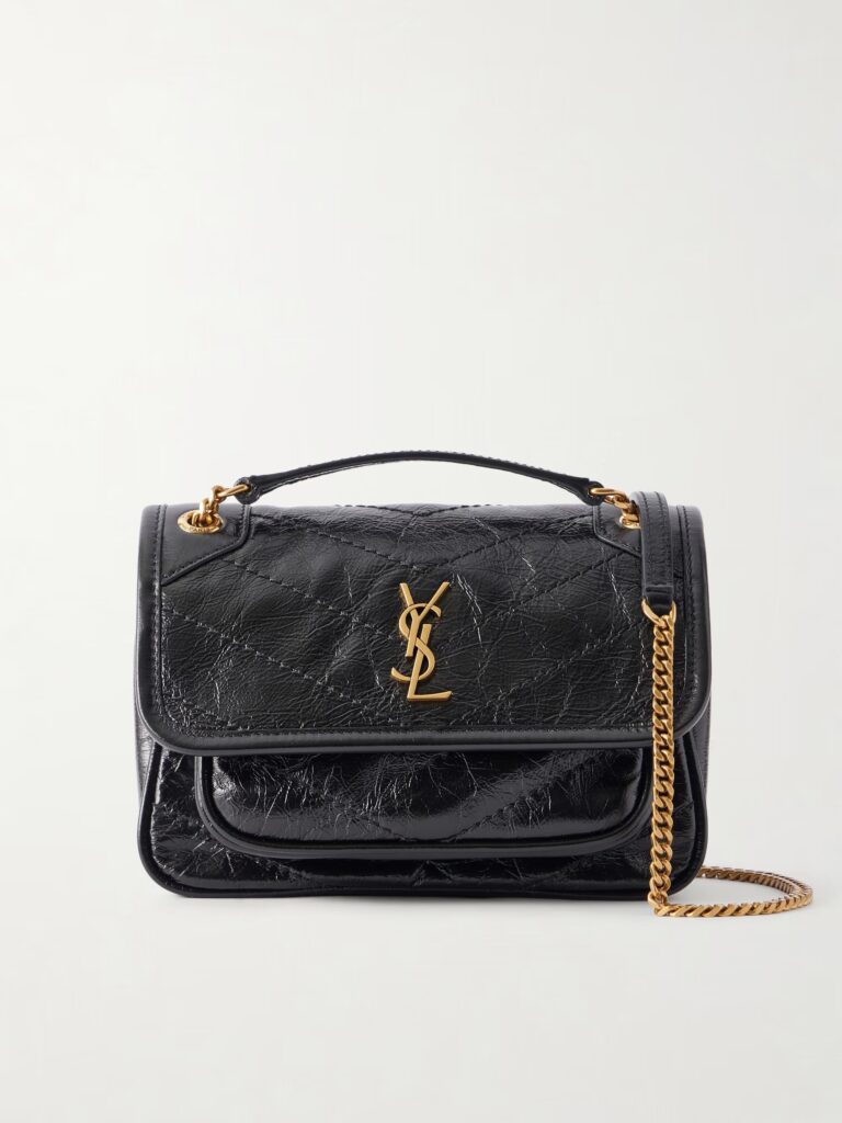 Niki Cassandre-embellished Crinkled-leather Mini Bag Full Size Image 1