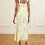 Belted Lace Peplum Midi Dress Thumbnail 2