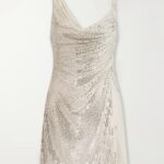 Embellished  Draped Tulle Mini Dress Thumbnail 4