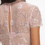 Sequin-embellished Floral-print Midi Dress Thumbnail 3