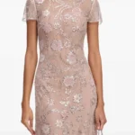 Sequin-embellished Floral-print Midi Dress Thumbnail 4