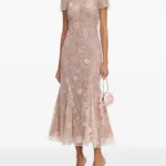 Sequin-embellished Floral-print Midi Dress Thumbnail 1