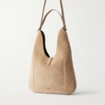T-embellished Medium Suede Shoulder Bag Thumbnail 2