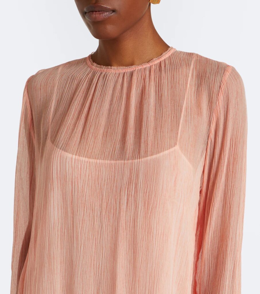 Emmeline Ruffled Silk Chiffon Minidress Full Size Image 4
