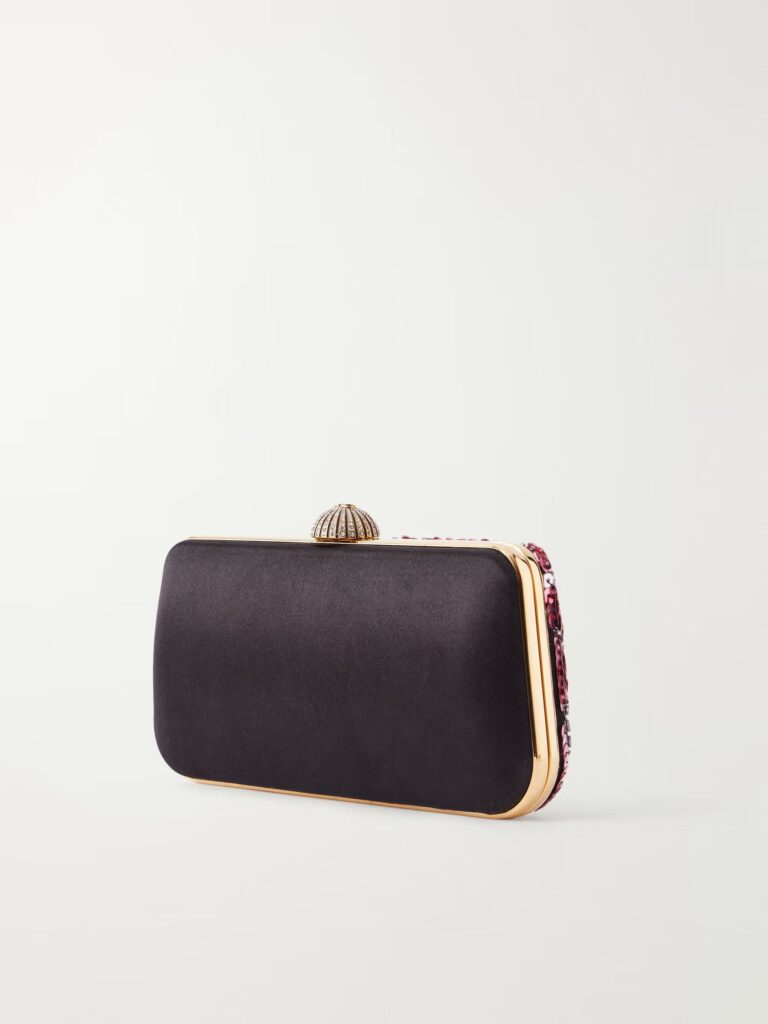 Carry Secrets Minaudiere Embellished Satin Clutch Full Size Image 2
