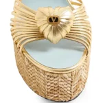 Coeur Royal 110 Wedge Sandals in Laminated Nappa Thumbnail 2