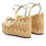 Coeur Royal 110 Wedge Sandals in Laminated Nappa Thumbnail 4