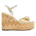 Coeur Royal 110 Wedge Sandals in Laminated Nappa Thumbnail 1