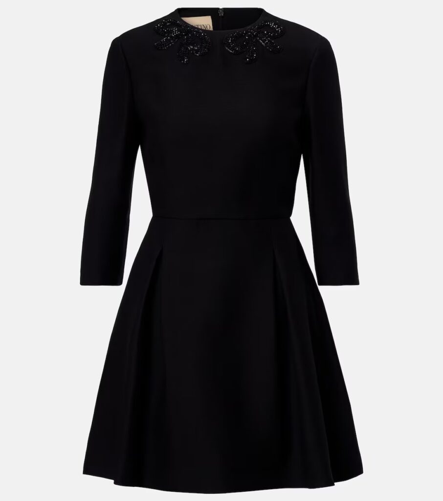 Crepe Couture Embellished Minidress Full Size Image 4