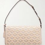 DeVain Pearl and Crystal-embellished Satin Shoulder Bag Thumbnail 2