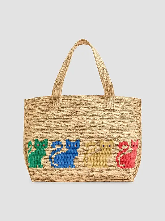 Raffia Tote Bag Full Size Image 5
