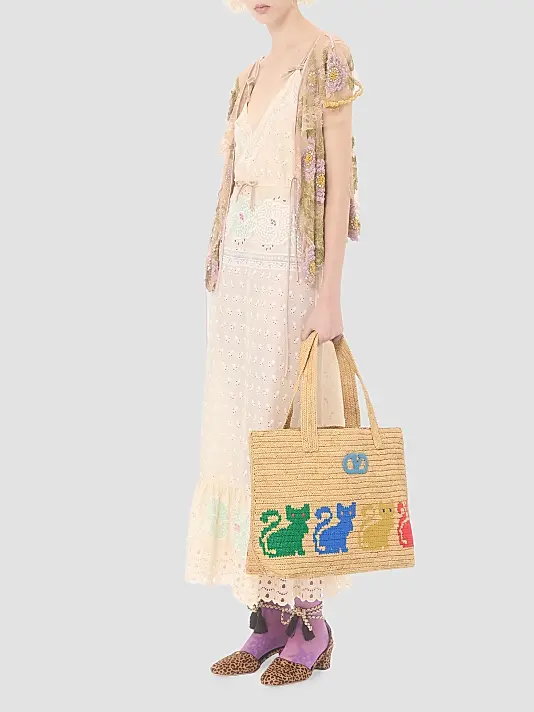 Raffia Tote Bag Full Size Image 3
